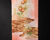 Japanese Fabric Silk Textile Vintage Kimono Antique Boro Patch Dyed 68.9"/EIT51/95