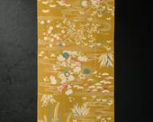 Japanese Fabric Silk Textile Vintage Kimono Antique Boro Patch Dyed 61"/EIU05/85