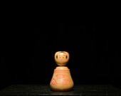 Japanese Wooden Doll Vintage Ornament KOKESHI Antique Sculpture Figurine 1945-/H 5.3"/EIB73/225