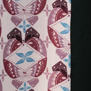 Japanese Fabric Silk Textile Vintage Kimono Antique Boro Patch Kusakizome Dyed 37"/EIN61/50