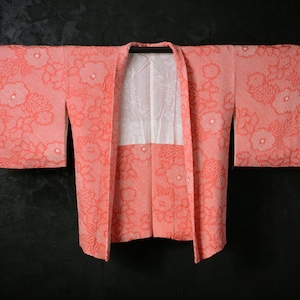 HAORI Japanese Vintage Kimono Silk Antique Jacket Robe Dress SHIBORI Dyed Textile/EIL14/500