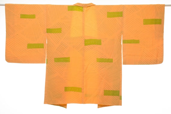 Vintage Japanese Kimono Silk Antique BORO HAORI Jacket Robe