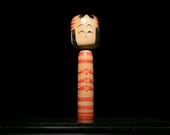 Japanese Wooden Doll Vintage Ornament KOKESHI Antique Sculpture Figurine 1945-/H 11.8"/EIH01/585