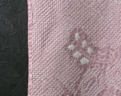 Japanese Fabric Silk Textile Vintage Kimono Antique Boro Patch Kusakizome SHIBORI Dyed 43.7"/EIK03/50
