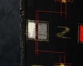 Vintage Japanese Wool Kimono Fabric Scrap / Showa Era Textile Remnant / Sewing, Patchwork & Upcycling Material 62.2"