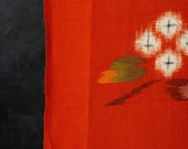 Vintage Japanese Wool Kimono Fabric Scrap / Showa Era Textile Remnant / Sewing, Patchwork & Upcycling Material 64.6"