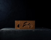 Vintage Japanese Matsu Pine Kashigata Wooden Sweets Mold / Hand-Carved Wagashi Mold / Showa Era / Wabi-Sabi 3.9"