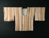 MICHIYUKI HAORI Japanese Vintage Kimono Silk Antique Jacket Robe Dress SHIBORI Dyed Textile/EIQ42/465