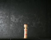 Japanese Wooden Doll Vintage Ornament KOKESHI Antique Sculpture Figurine 1945-/H 8.3"/EIK47/215