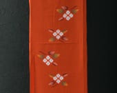 Japanese Fabric Wool Textile Vintage Kimono Antique Boro Patch Kusakizome Woven 41.7"/EIP09/70