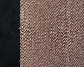 Vintage Japanese Dyed Silk Textile / Brown & Ivory Allover Kanoko Dot Pattern Kimono Fabric Scrap 40.9"
