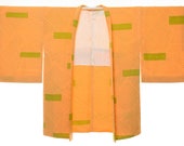 HAORI Japanese Vintage Kimono Silk Antique Jacket Robe Dress Kusakizome Dyed/EB844/580