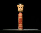 Japanese Wooden Doll Vintage Ornament BIG KOKESHI Antique Sculpture Figurine 1945-/H 17.7"/EIH55/1680