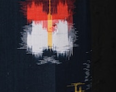 Japanese Fabric Wool Textile Vintage Kimono Antique Boro Patch Kusakizome Woven 38.6"/EIP41/75