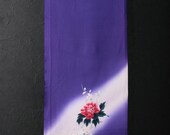 Japanese Fabric Silk Textile Vintage Kimono Antique Boro Patch Kusakizome Dyed 47.6"/EIR31/70