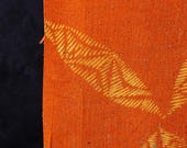 Vintage Japanese Silk Kimono Fabric Scrap Remnant / Traditional Textile / Wabi-Sabi 53.5"
