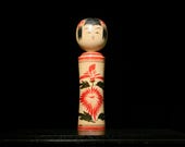 Japanese Wooden Doll Vintage Ornament KOKESHI Antique Sculpture Figurine 1945-/H 11.8"/EIH04/660