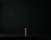Vintage Japanese Kokeshi Doll – Hand Painted, One of a Kind 3"/EIW13/15