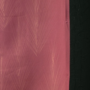 Japanese Fabric Silk Textile Vintage Kimono Antique Boro Patch Kusakizome Dyed 44.1"/EIN79/70