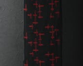 Japanese Fabric Wool Textile Vintage Kimono Antique Boro Patch Kusakizome Woven 40.9"/EIP25/80