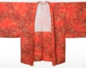 HAORI Japanese Vintage Kimono Silk Antique Jacket Robe Dress Dyed/EB890/550