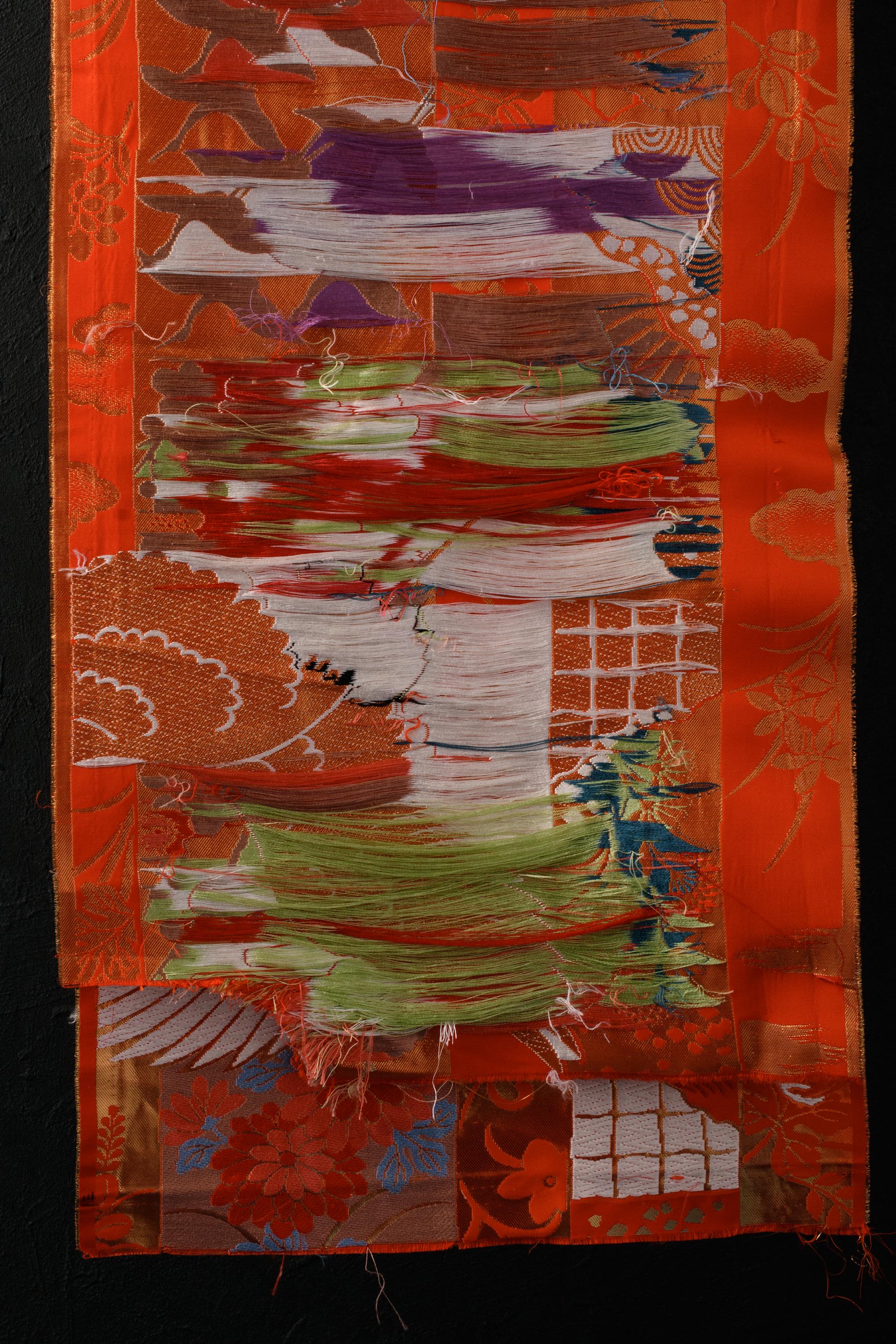 Japanese Fabric Silk Textile Vintage Kimono Antique Boro Patch