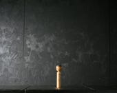 Japanese Wooden Doll Vintage Ornament KOKESHI Antique Sculpture Figurine 1945-/H 5.9"/EIK35/60