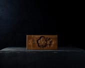 Vintage Japanese Ume Plum Blossom Kashigata Wooden Sweets Mold / Hand-Carved Wagashi Mold / Showa Era / Wabi-Sabi Decor 3.9"