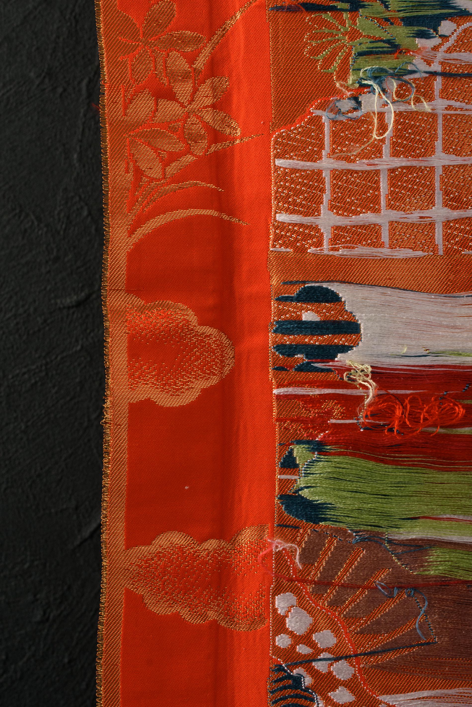 Japanese Fabric Silk Textile Vintage Kimono Antique Boro Patch
