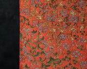 Vintage Japanese Silk Sarasa Kimono Fabric Scrap Remnant / Traditional Textile / Wabi-Sabi 66.9"