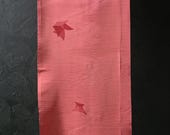 Japanese Fabric Silk Textile Vintage Kimono Antique Boro Patch Kusakizome Dyed 39.8"/EIK02/55