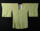 MICHIYUKI HAORI Japanese Vintage Kimono Silk Antique Jacket Robe Dress SHIBORI Dyed Textile/EIQ65/510