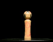 Japanese Wooden Doll Vintage Ornament KOKESHI Antique Sculpture Figurine 1945-/H 5.9"/EHY32/85