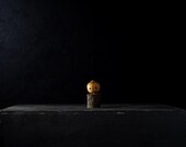 Vintage Japanese Minimalist Kokeshi Doll / Tiny Wooden Folk Art / Wabi-Sabi Object 3.7"