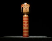 Japanese Wooden Doll Vintage Ornament BIG KOKESHI Antique Sculpture Figurine 1945-/H 18.9"/EIH57/2600