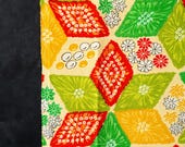 Vintage Japanese Wool Kimono Fabric Scrap / Showa Era Textile Remnant / Sewing, Patchwork & Upcycling Material 63"