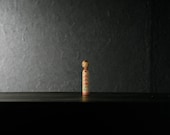 Small Vintage Japanese Kokeshi Doll / Hand Painted Wooden Folk Art / One of a Kind / 3.5"/EIU57/15