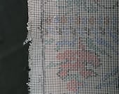 Japanese Fabric Silk Textile Vintage Kimono Antique Boro Patch Kusakizome OSHIMA Woven 40.6"/EIM15/55