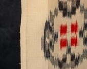 Vintage Japanese Wool Kimono Fabric Scrap / Patchwork Craft Textile / Showa Era 62.2"