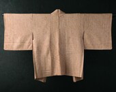 HAORI Japanese Vintage Kimono Silk Antique Jacket Robe Dress SHIBORI Dyed Textile/EIQ39/515