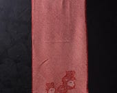 Japanese Fabric Silk Textile Vintage Kimono Antique Boro Patch Kusakizome SHIBORI Dyed 39"/EIK70/55