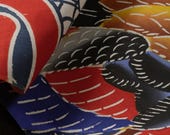 Japanese Textile Vintage Fabric Cotton Antique Kimono Boro Patch Indigo Blue HANDWRITTEN Dyed 57.5"/EIG47/80