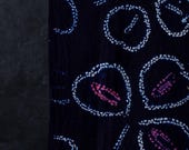 Vintage Japanese Indigo Shibori Fabric Scrap / Arimatsu Cotton Textile 59.1"