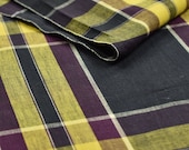 Japanese Fabric Cotton Textile Vintage Kimono Antique Boro Patch Kusakizome SHIMA Woven 72"/EHN59/100