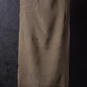Japanese Fabric Silk Textile Vintage Kimono Antique Boro Patch Kusakizome Dyed 35.4&quot;/EIK10/50