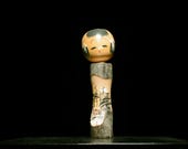 Japanese Wooden Doll Vintage Ornament KOKESHI Antique Sculpture Figurine 1945-/H 6.9"/EHY28/120