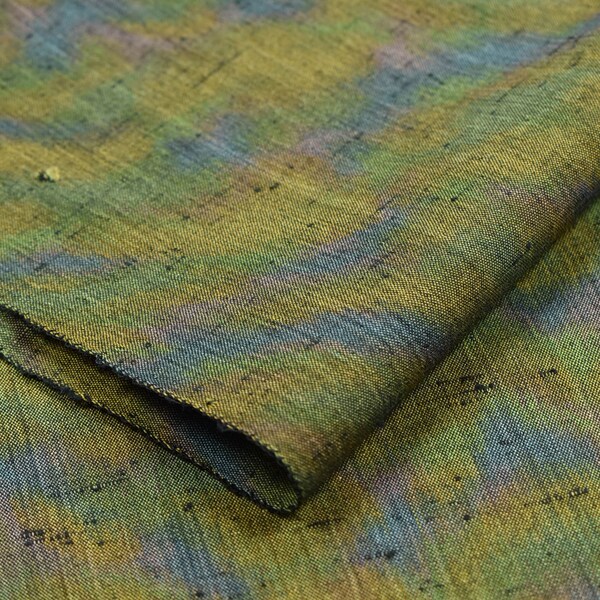 Vintage Japanese Kimono Fabric Wool Antique Boro Patch Kusakizome Woven Textile 39"/EEZ02/80