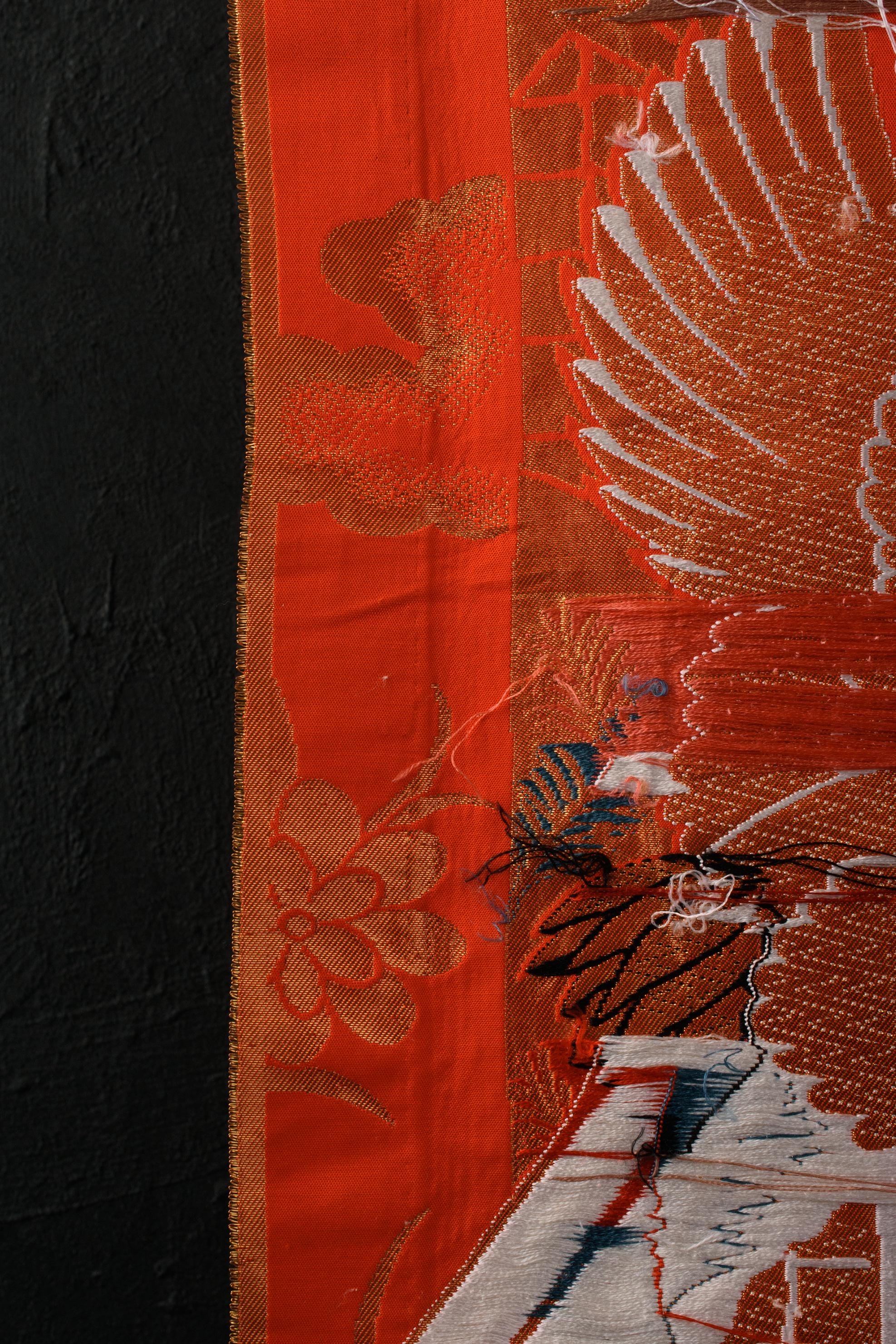 Japanese Fabric Silk Textile Vintage Kimono Antique Boro Patch