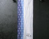 Japanese Fabric Cotton Textile Vintage Kimono Antique Boro Patch Kusakizome TENUGUI Dyed 34.3"/EIJ55/45