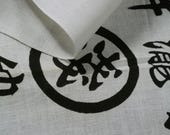 Japanese Fabric Cotton Textile Vintage Kimono Antique Boro Patch Kusakizome TENUGUI Dyed 33.9"/EIH38/45